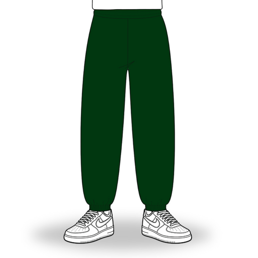 the slim cuffed jogga' - forest green