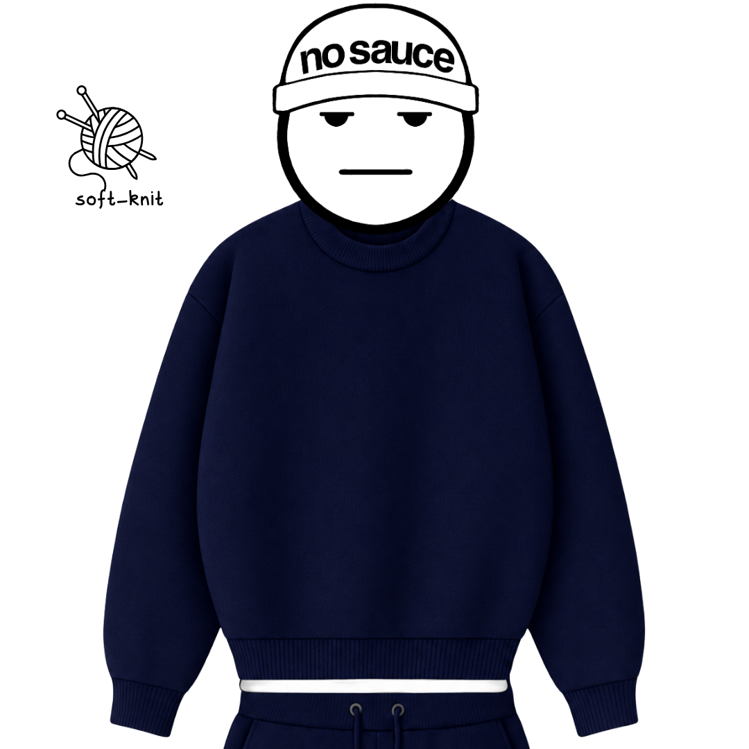 the soft-knit sweata' - navy No Sauce