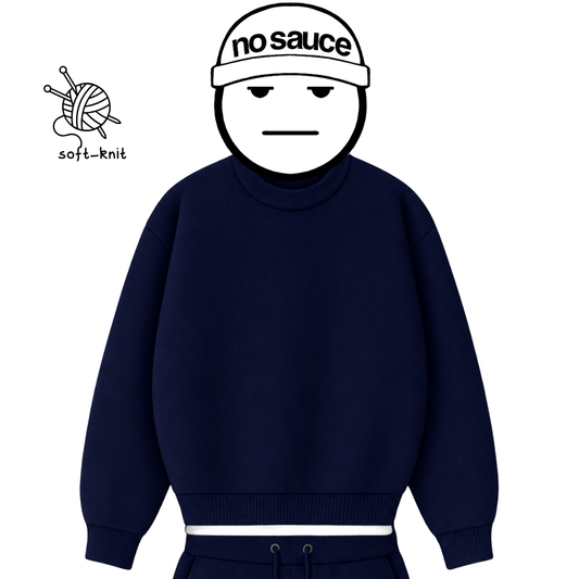 the soft-knit sweata' - navy No Sauce