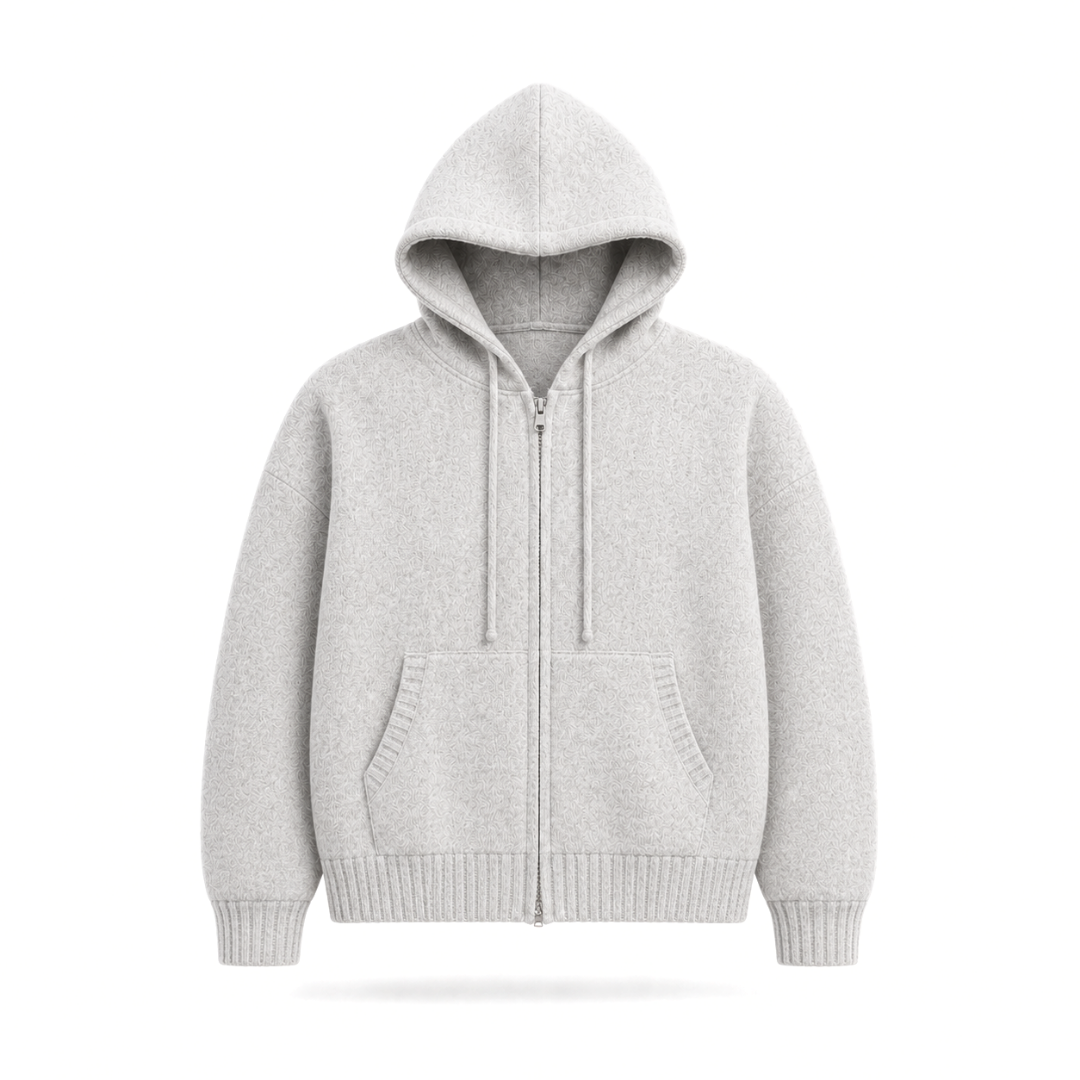 the soft-knit zippa' - grey No Sauce
