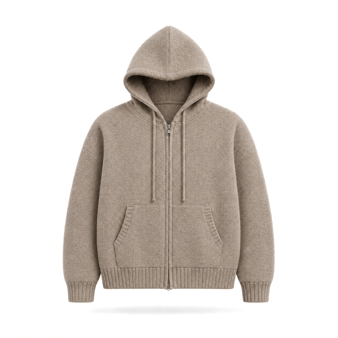 the soft-knit zippa' - cookie dough No Sauce