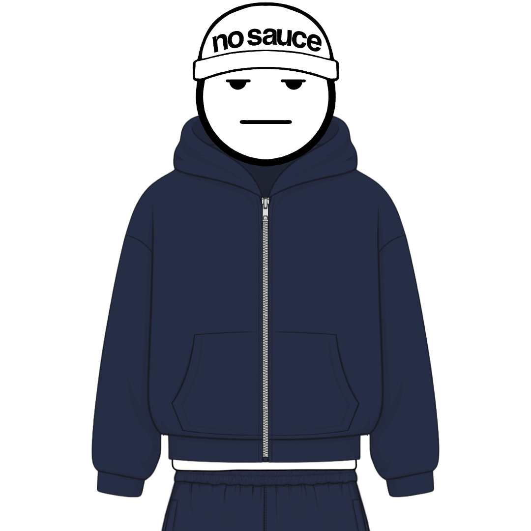 the zippa' - navy No Sauce
