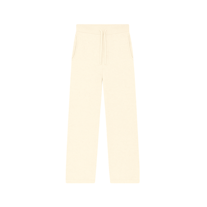 the soft-knit straight leg jogga' - creme No Sauce