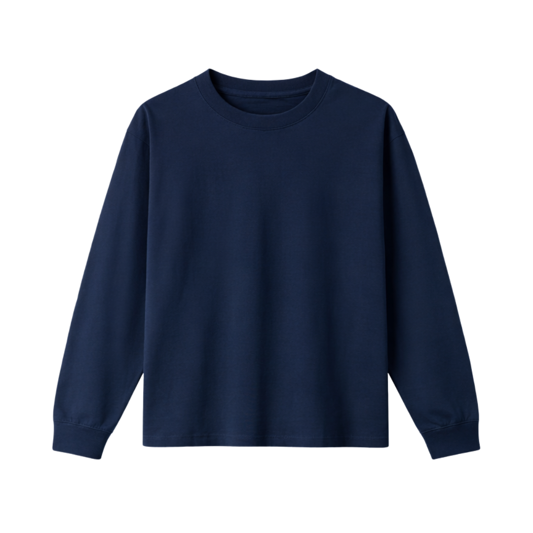 the perfect long sleeve tee - navy no sauce