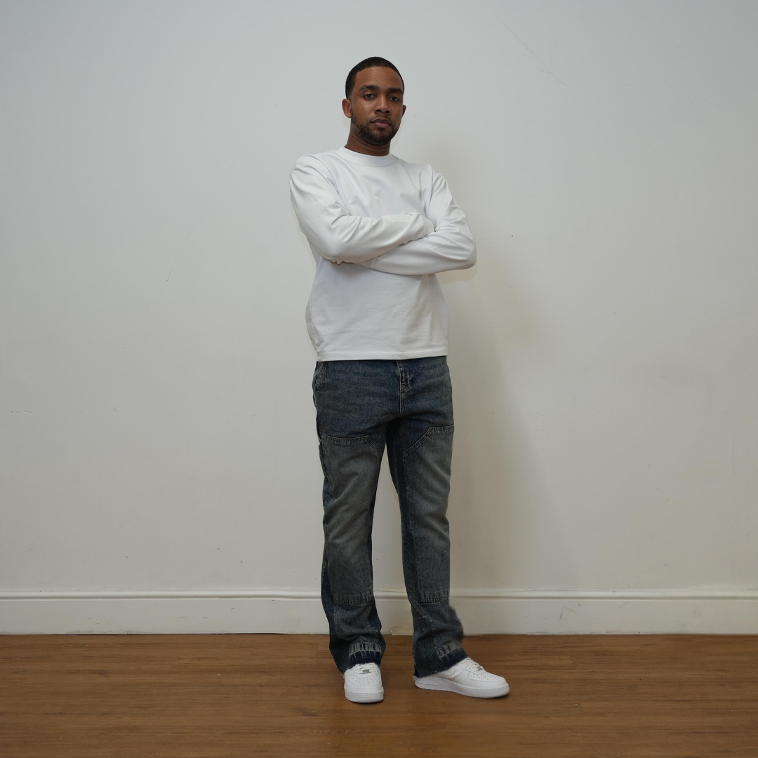 the perfect long sleeve tee - white no sauce