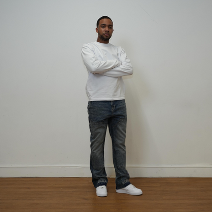 the perfect long sleeve tee - white no sauce
