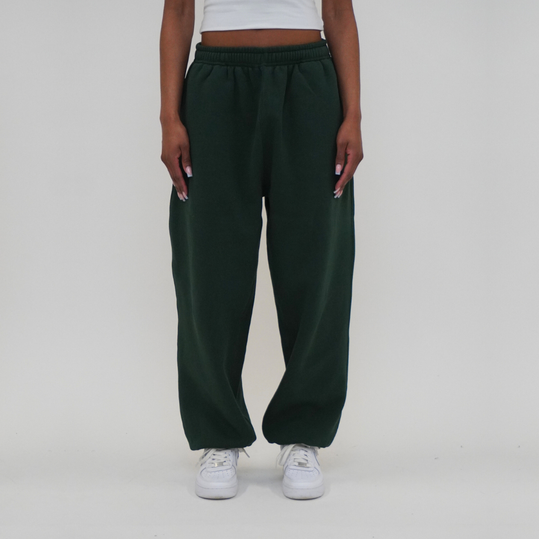 the baggy cuffed jogga' - forest green no sauce