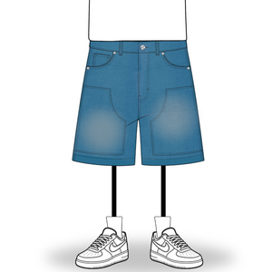 the denim carpenta' shorts - blue