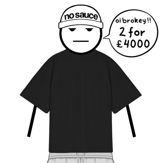 the perfect oversized tee - black
