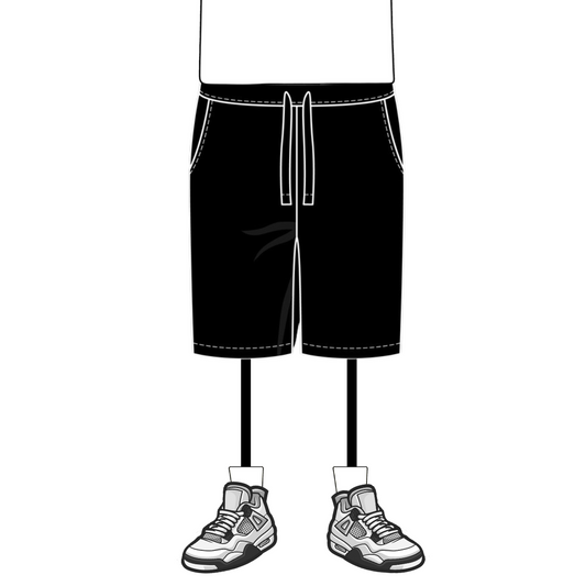 the lengthy shorts - black