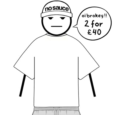 the perfect oversized tee - white no sauce