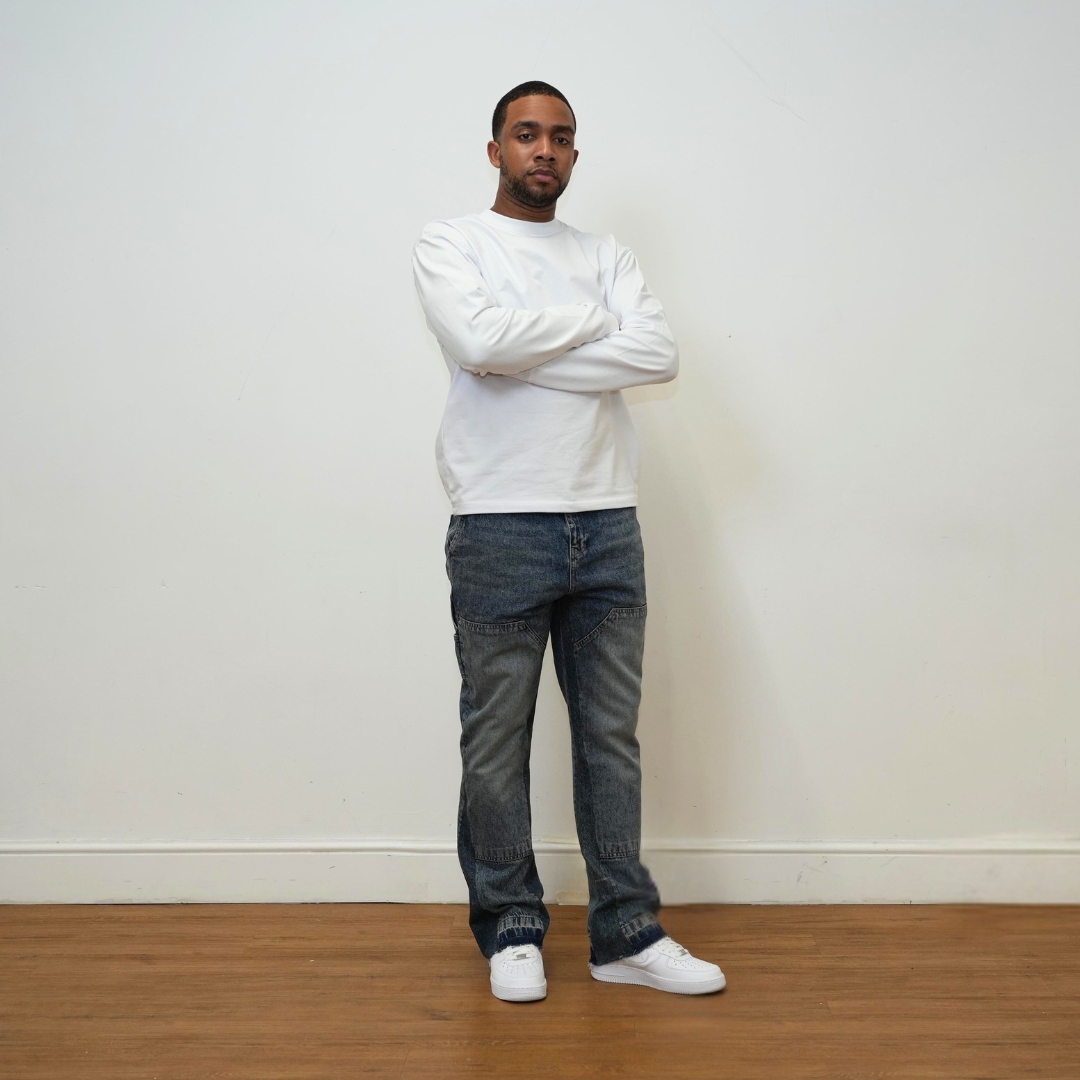 the perfect long sleeve tee - white no sauce