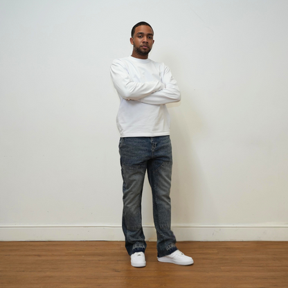 the perfect long sleeve tee - white no sauce