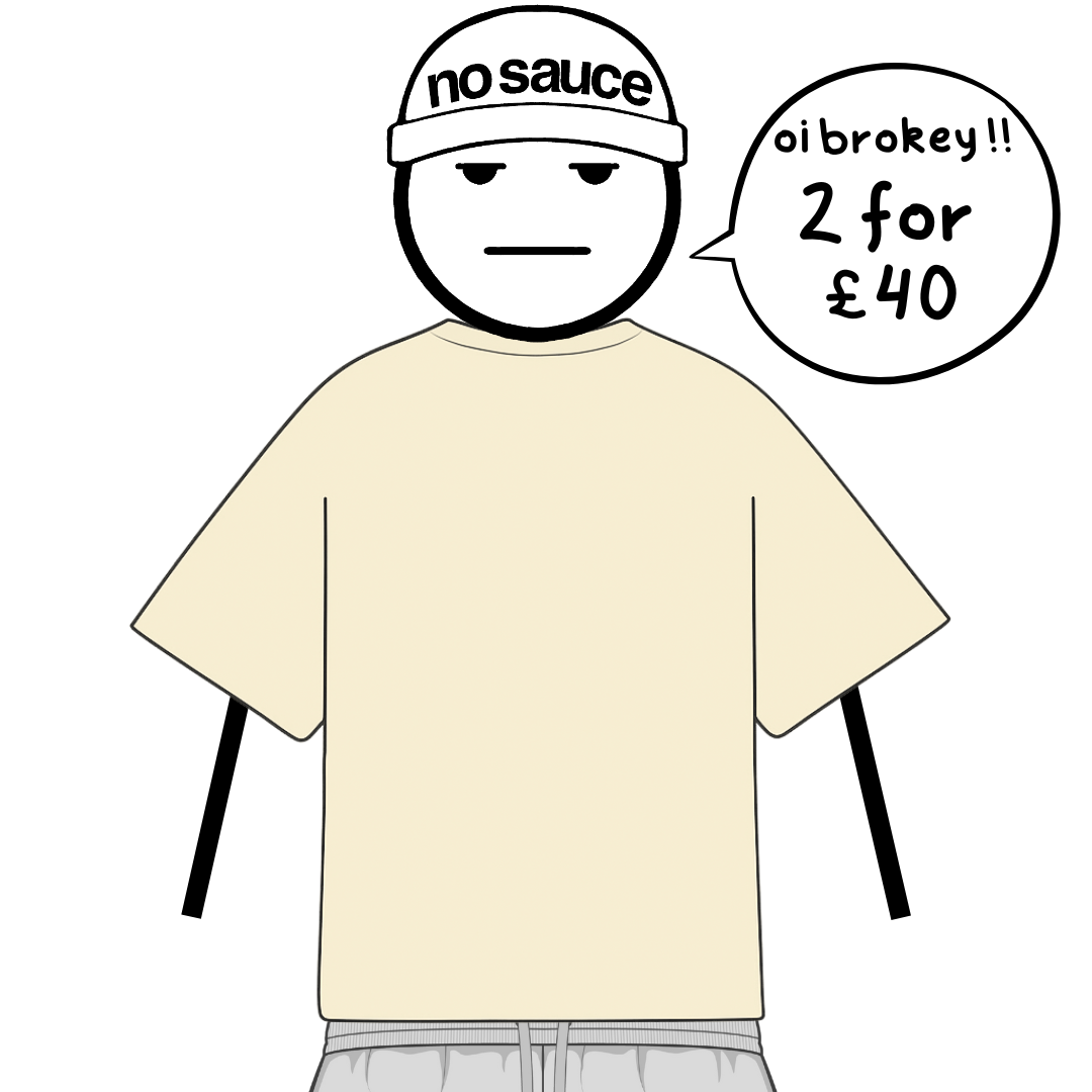 the perfect oversized tee - creme - No Sauce