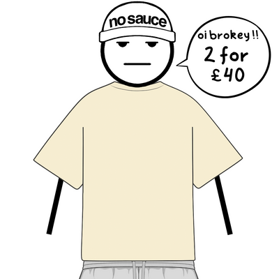 the perfect oversized tee - creme