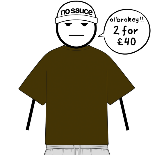 the perfect oversized tee - brown