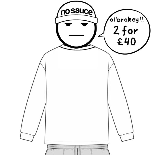 the perfect long sleeve tee - white no sauce