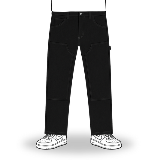 the flared carpenta' jeans - black