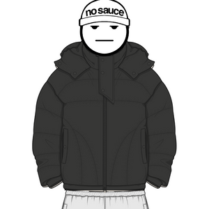 the cloud puffa’ - black