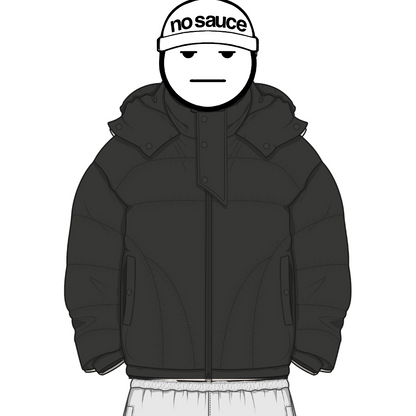 the cloud puffa’ - black