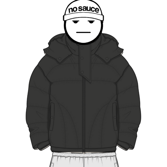 the cloud puffa’ - black