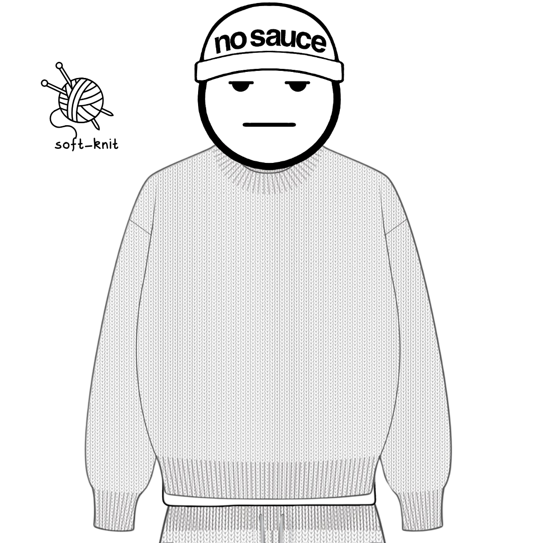 the soft-knit sweata' - grey No Sauce