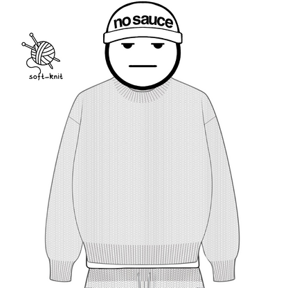 the soft-knit sweata' - grey No Sauce
