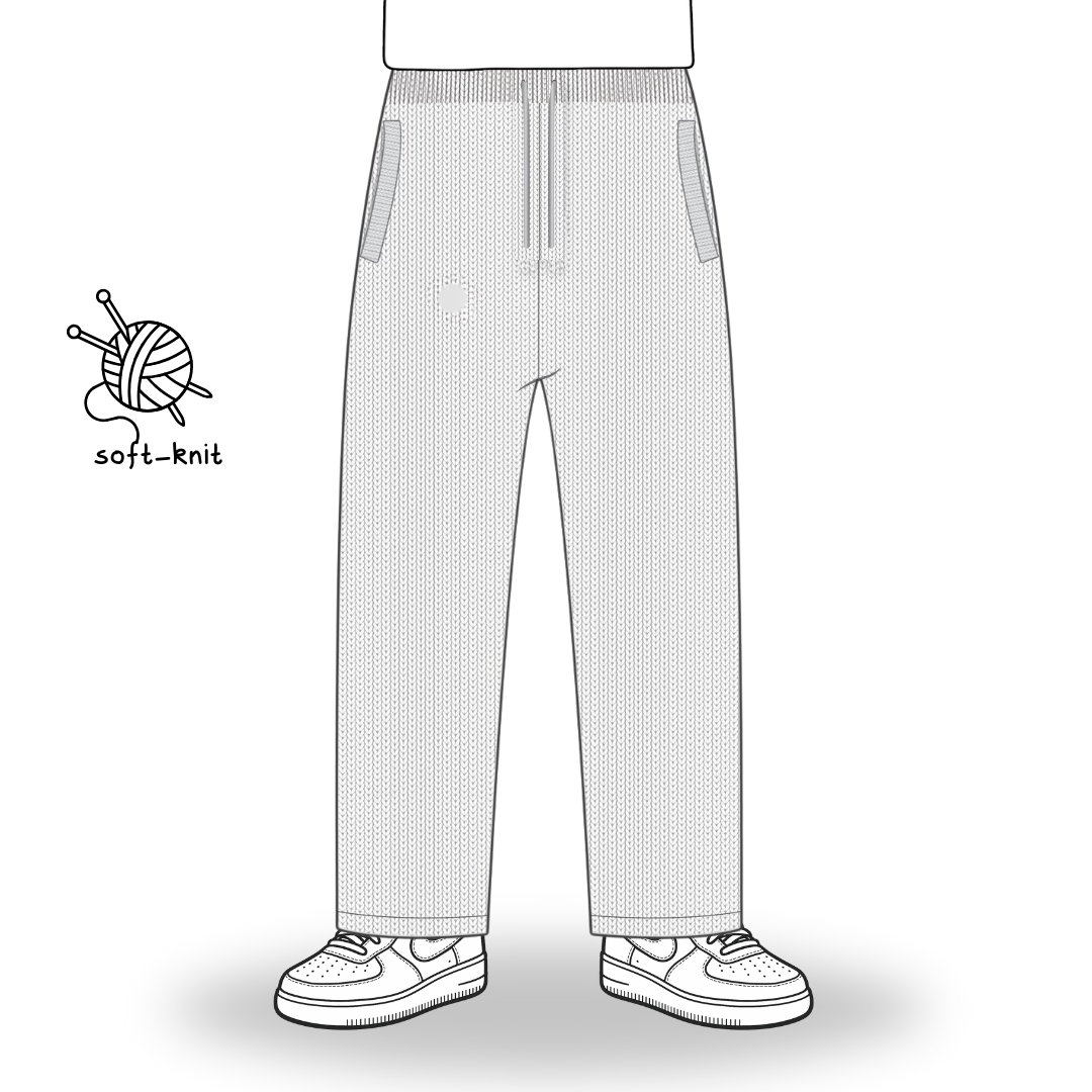 the soft-knit straight leg jogga' - grey No Sauce