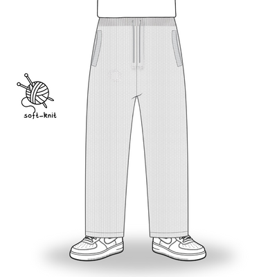 the soft-knit straight leg jogga' - grey No Sauce