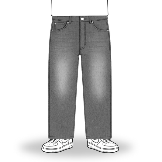 the straight leg jeans - grey No Sauce