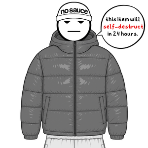 the down puffa’ - grey No Sauce