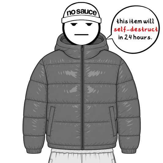 the down puffa’ - grey No Sauce
