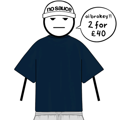 the perfect oversized tee - navy no sauce