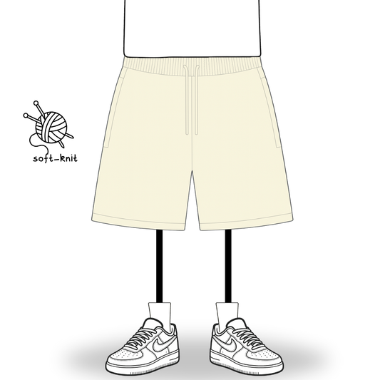 the soft-knit short - creme No Sauce
