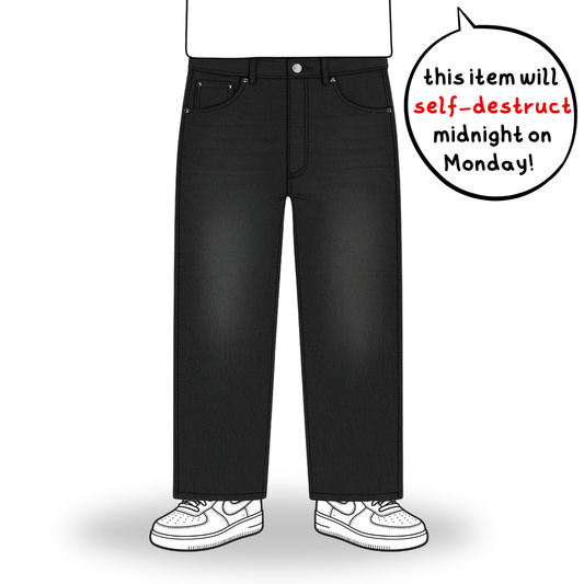 the straight leg jeans - black No Sauce