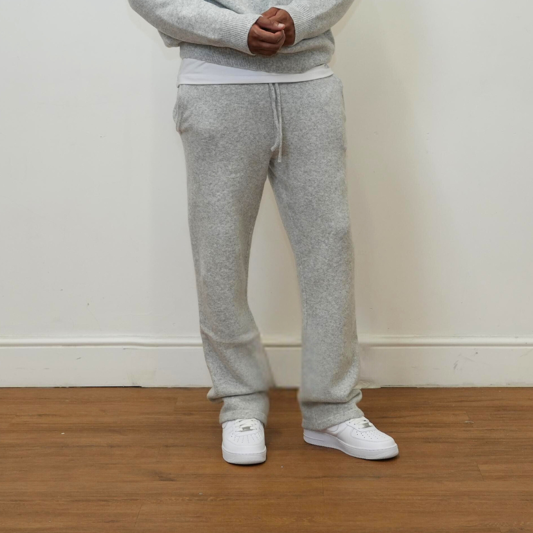 the soft-knit straight leg jogga' - grey No Sauce