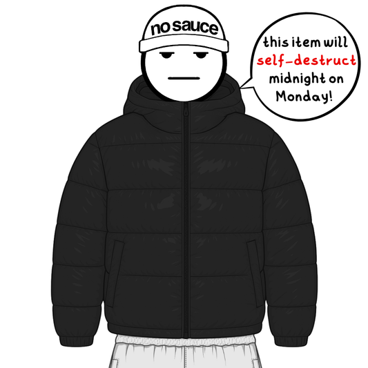 the down puffa’ - black No Sauce