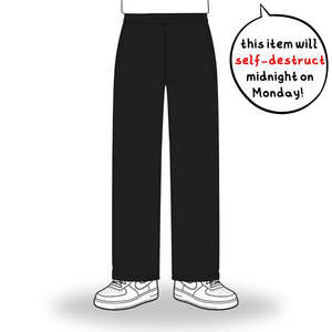 the straight leg jogga' - black no sauce