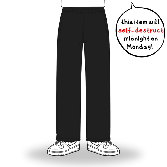 the straight leg jogga' - black no sauce