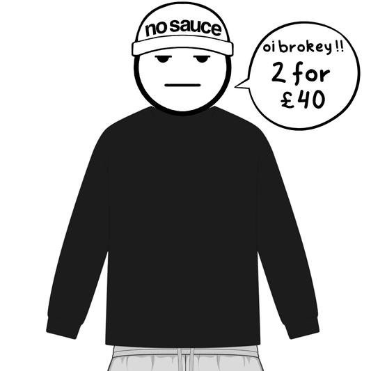 the perfect long sleeve tee - black no sauce