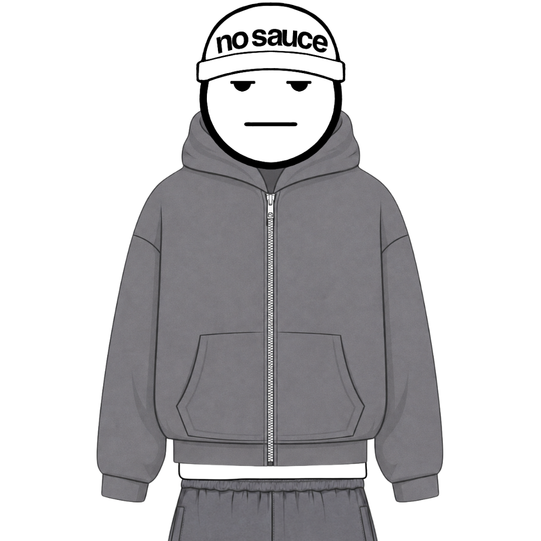 the zippa’ - dark grey No Sauce