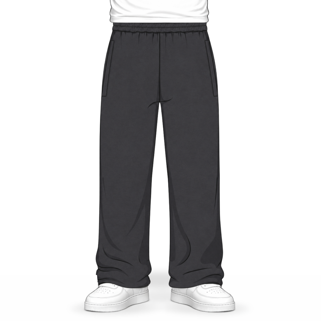the straight leg jogga' - charcoal grey no sauce